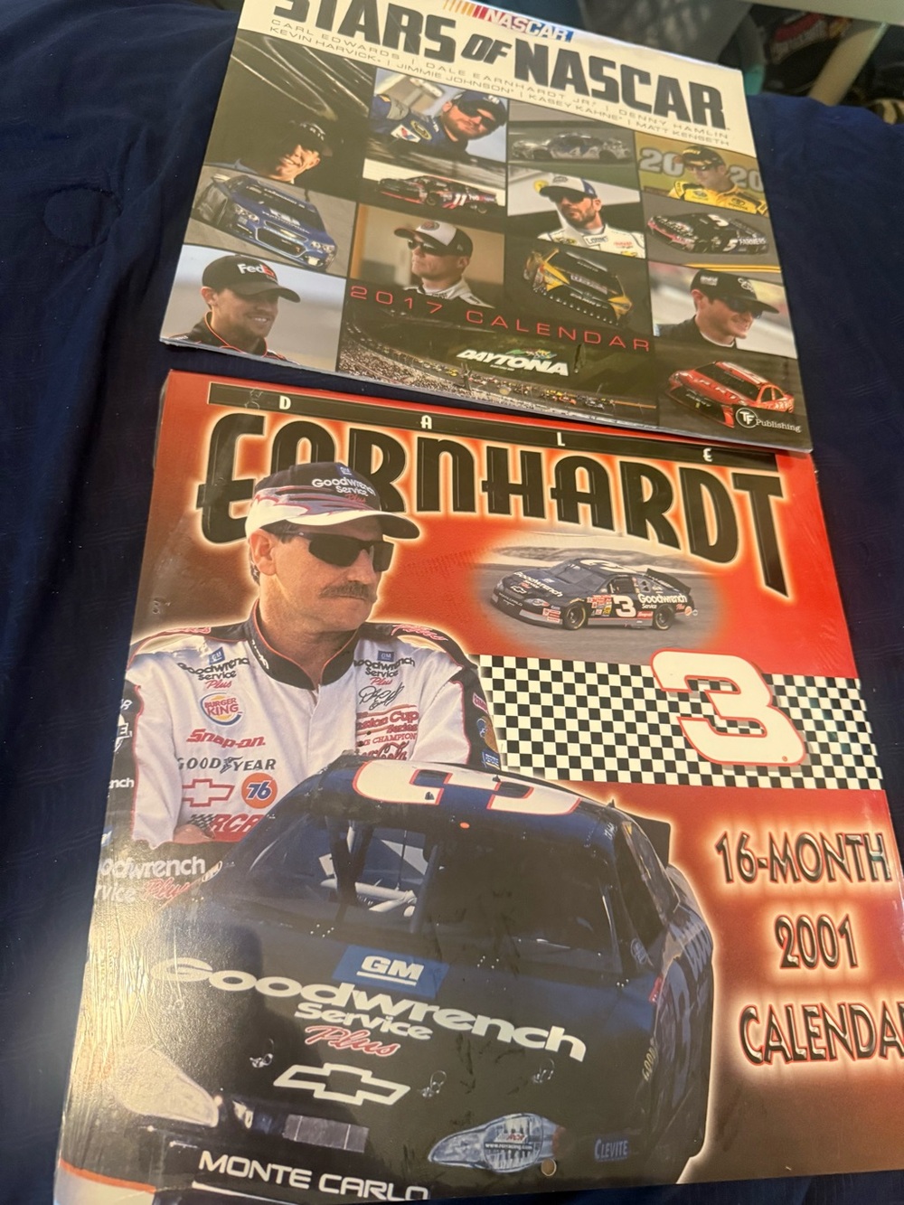 2 DALE EARNHARDT SR. #3 NASCAR 2001 16 Month Calendar STARLINE 12"X12"New